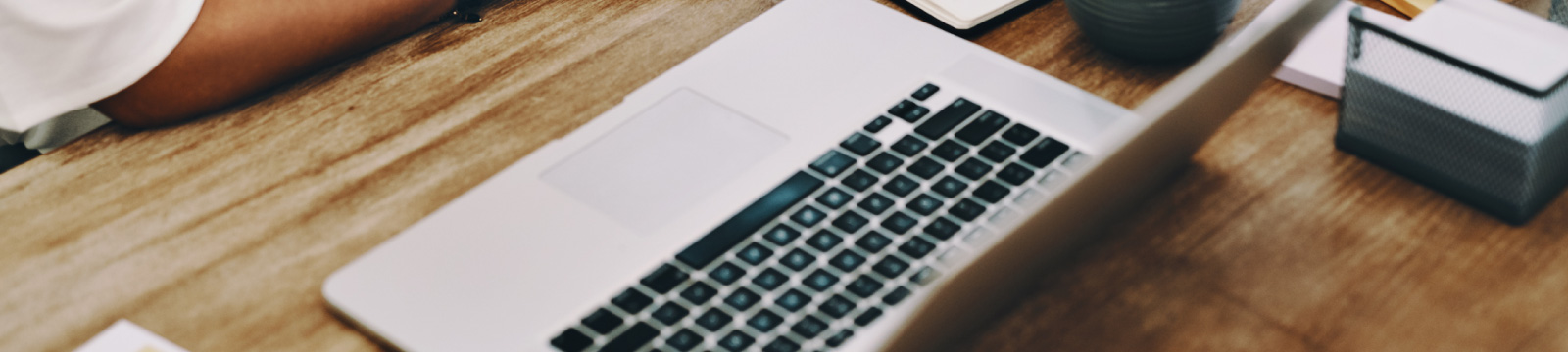 Laptop on desk